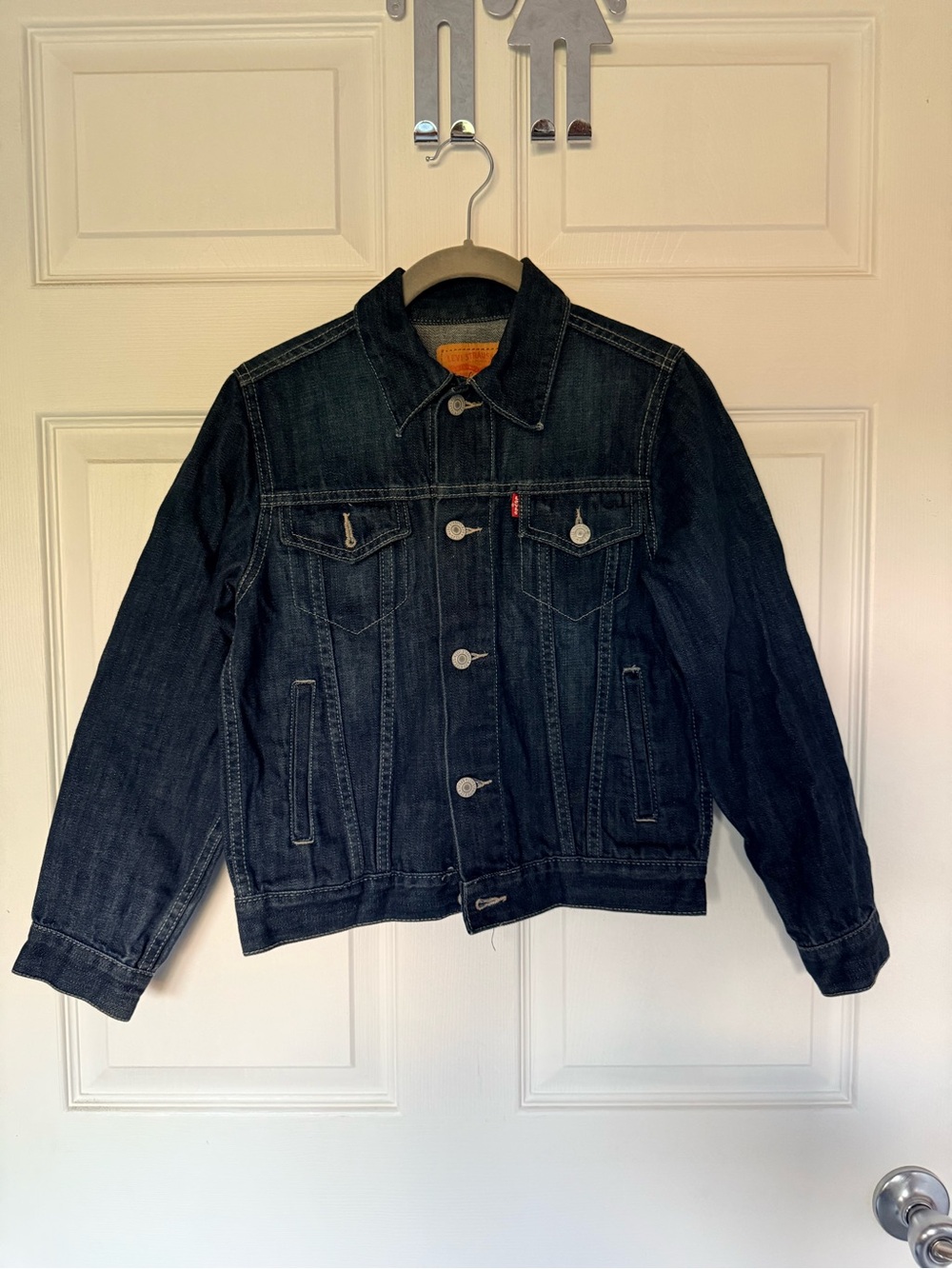 Levi's Dark Indigo Kids Jean Jacket Slim Fit Medium